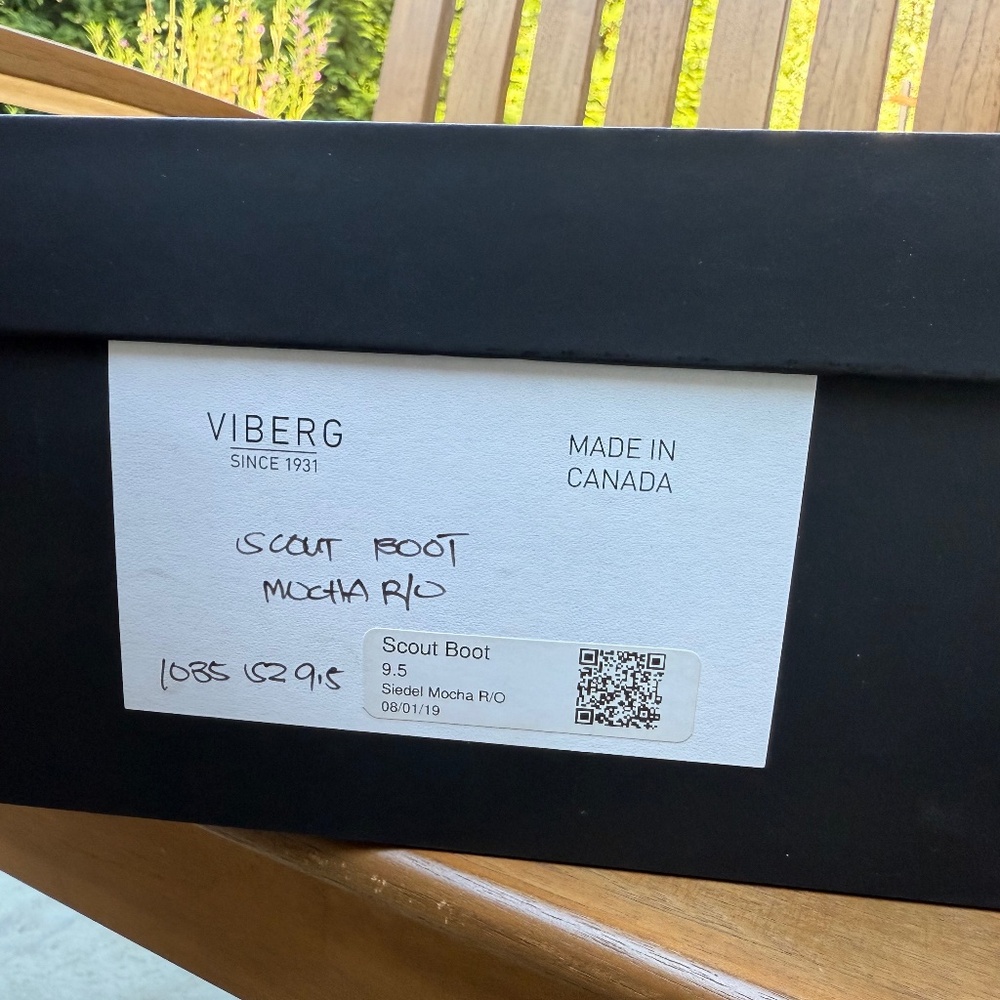 Viberg Scout Boot | Mocha Roughout | Sz 9.5 | New in Box | Vibram Sole, Complete